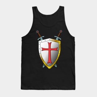 Templar Shield and Swords - Knights Templar Tank Top